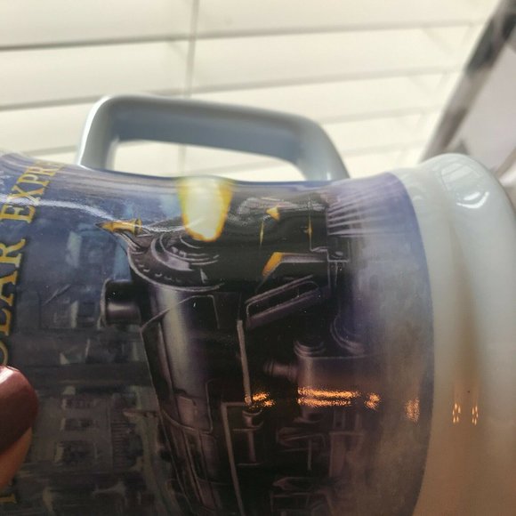 Lot of 2 Polar Express Train Christmas Coffee Mug Warner Bros All Aboard 3D - Picture 3 of 6